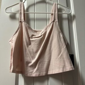 Light pink crop top tank top
